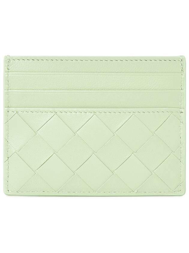 Intrecciato Leather Card Wallet Fresh Mint - BOTTEGA VENETA - BALAAN 3