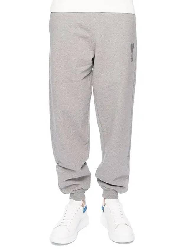 Big Heart Logo Track Pants Grey - AMI - BALAAN 5