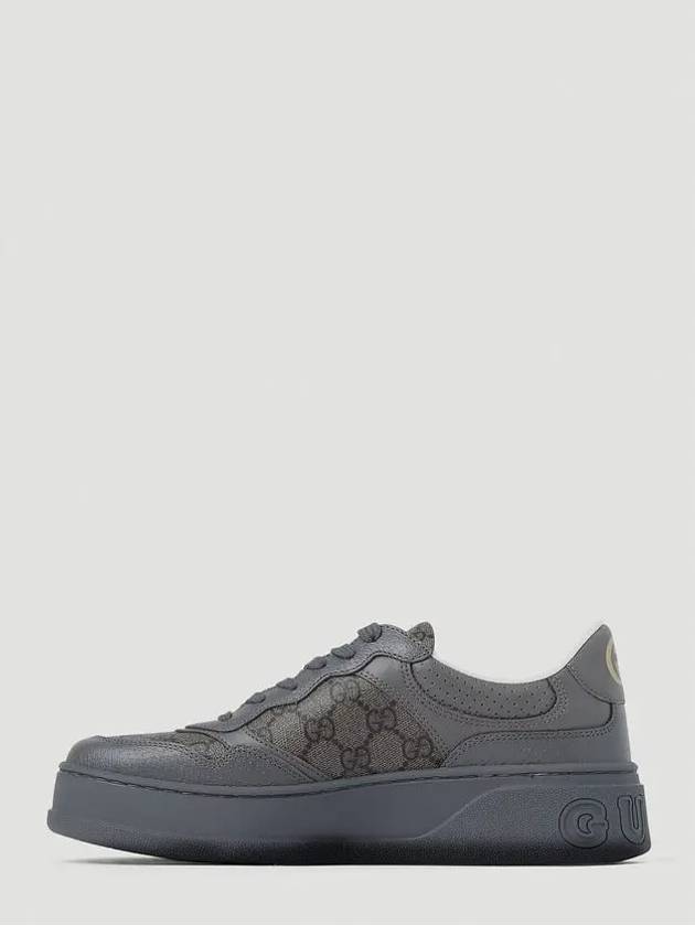 Lace-Up GG Print Canvas Low-Top Sneakers Grey - GUCCI - BALAAN 4