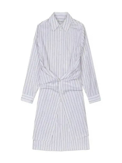 Women's Stripe Shirt Long Dress White - LEMAIRE - BALAAN 2