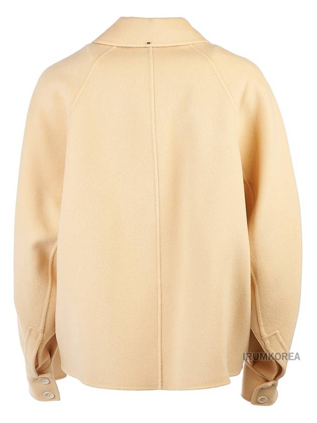 Sportmax V-Neck Short Single Coat Beige - MAX MARA - BALAAN 4