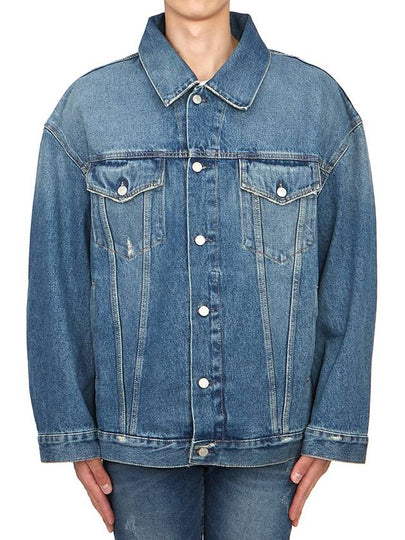 Oversized Denim Jacket Mid Blue - ACNE STUDIOS - BALAAN 2