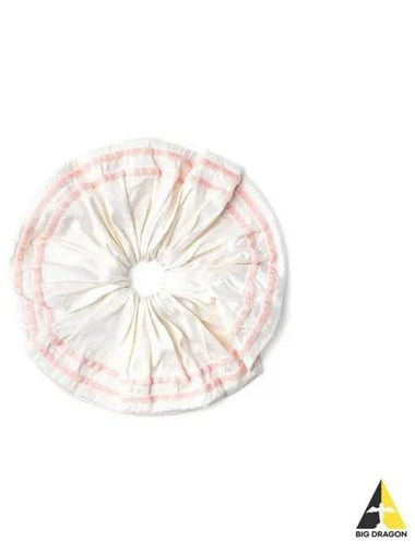 Women s DUPION SCRUNCHIE IVORY AND PINK - HAI - BALAAN 1