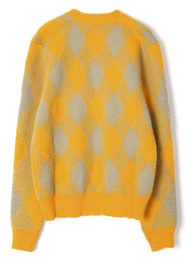 Argyle Wool Cardigan Yellow - BURBERRY - BALAAN 3