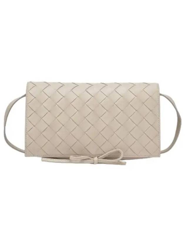 Mini Intrecciato Crossbag Chalk - BOTTEGA VENETA - BALAAN 1