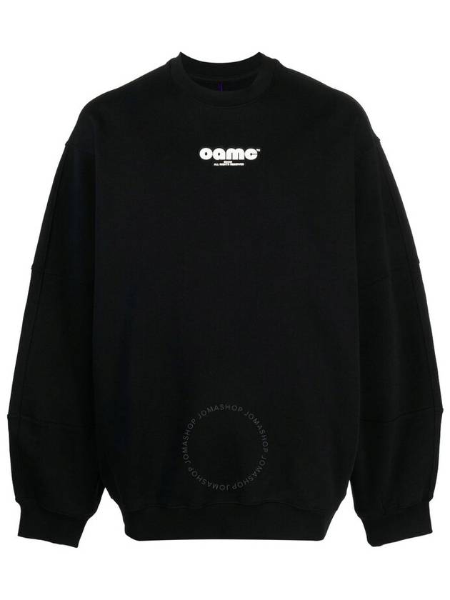 OAMC Men's Black Logo-Patch Nome Cotton Sweatshirt, Size Medium - OAMC - BALAAN 1