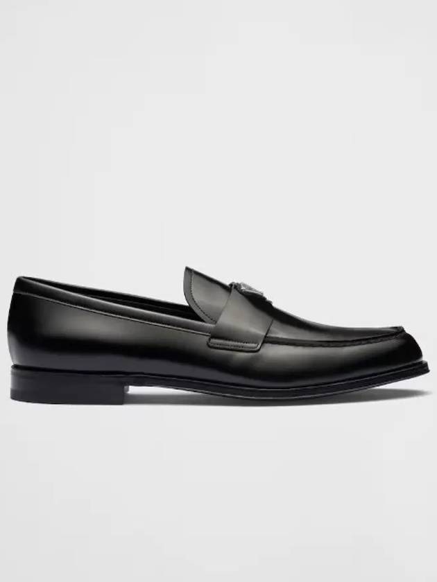 Brushed Leather Loafers Black - PRADA - BALAAN 3