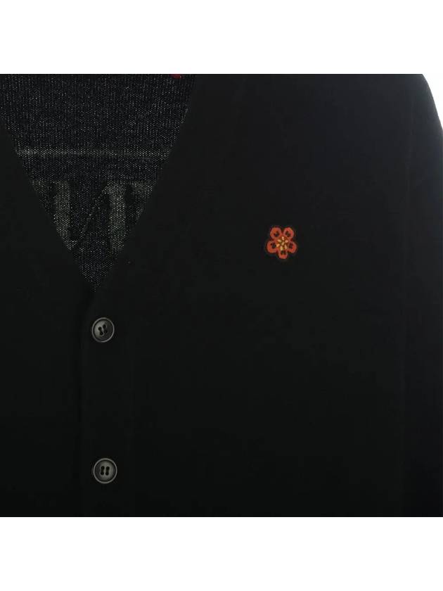 Balk flower logo Vneck wool cardigan 5CA343 3LC 99 - KENZO - BALAAN 4