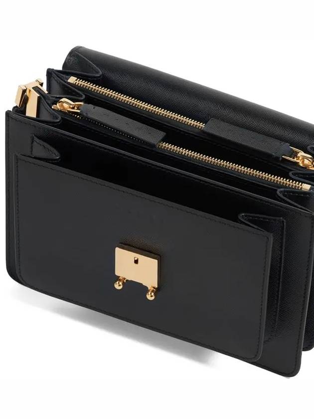 Saffiano Trunk Medium Shoulder Bag Black - MARNI - BALAAN 8