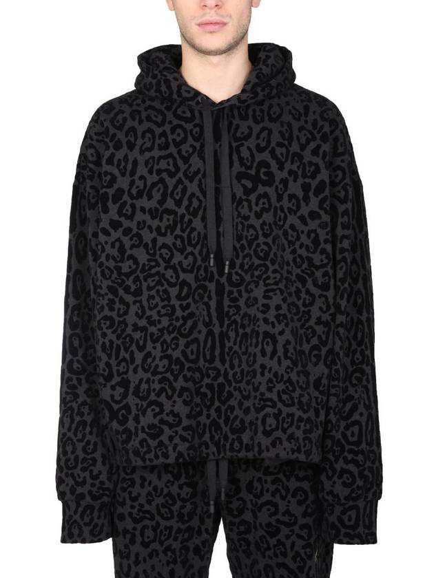 animal print hoodie black - DOLCE&GABBANA - BALAAN 2