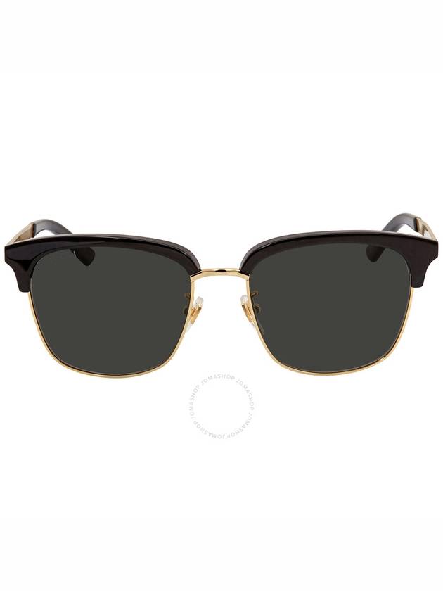 Eyewear Gold Rim Acetate Sunglasses  Gold Black - GUCCI - BALAAN 2