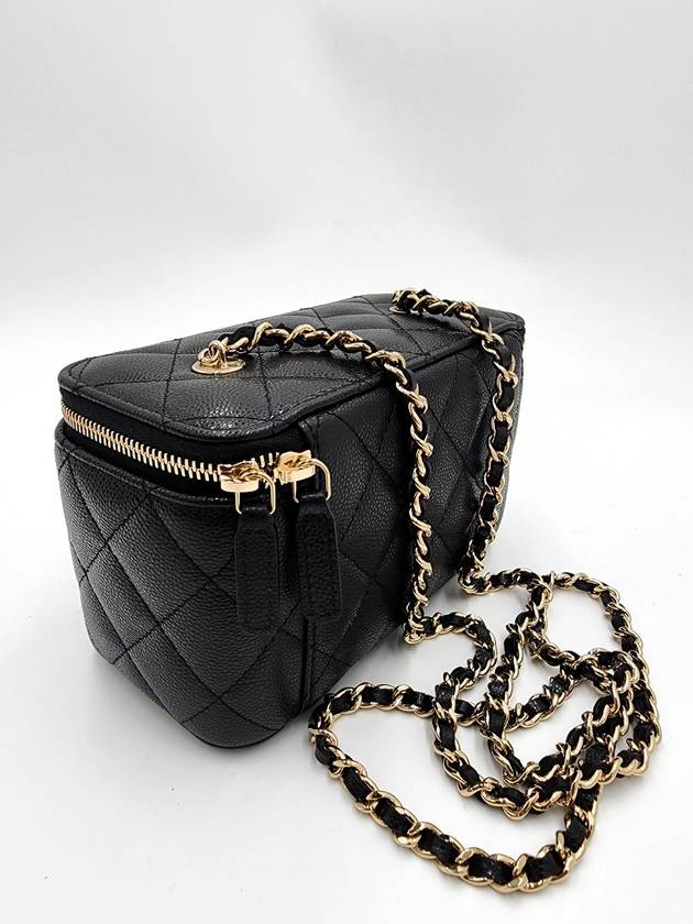 Classic Caviar Vanity Cross Bag Gold Plated Black - CHANEL - BALAAN 5