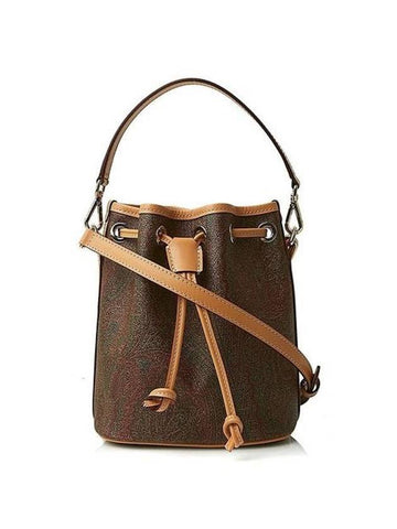 Paisley Mini Bucket Bag Brown - ETRO - BALAAN 1