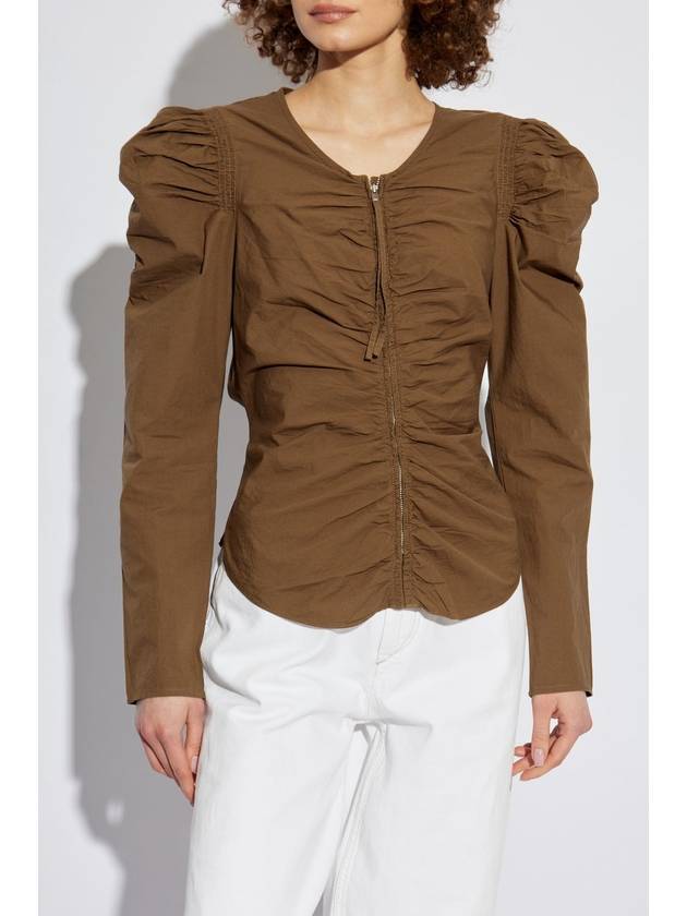 Marant Etoile Top 'Benatea', Women's, Brown - ISABEL MARANT ETOILE - BALAAN 3