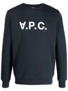 VPC Logo Crew Neck Sweatshirt Navy - A.P.C. - BALAAN 7