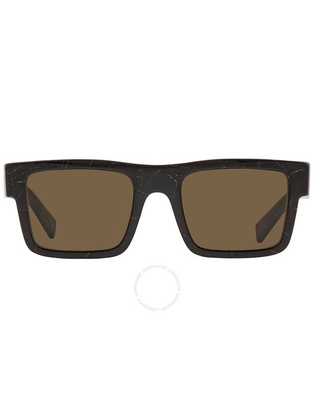 Prada Dark Brown Rectangular Men's Sunglasses PR 19WS 19D01T 52 - PRADA - BALAAN 1