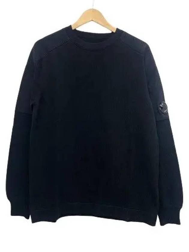 Lens Wappen Knit Top Black - CP COMPANY - BALAAN 1