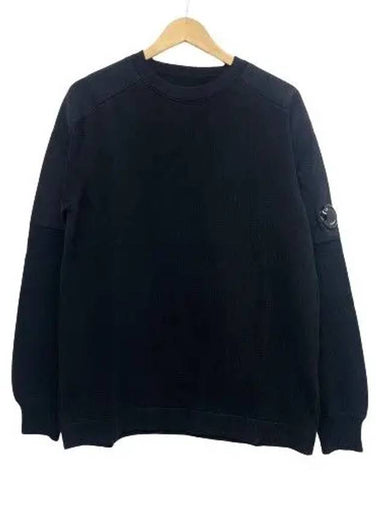 Lens Wappen Knit Top Black - CP COMPANY - BALAAN 1