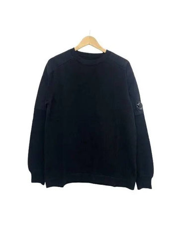 Lens Wappen Knit Top Black - CP COMPANY - BALAAN 1