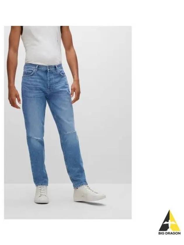 HUGO Blue Rigid Denim Tapered Fit Jeans 50477575 420 - HUGO BOSS - BALAAN 1