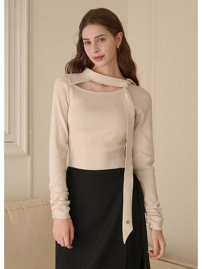 Romantic Tie Point Knit Top - MICANE - BALAAN 2