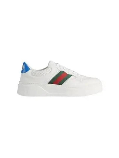 Web Detail Blue Tab Low Top Sneakers White - GUCCI - BALAAN 2