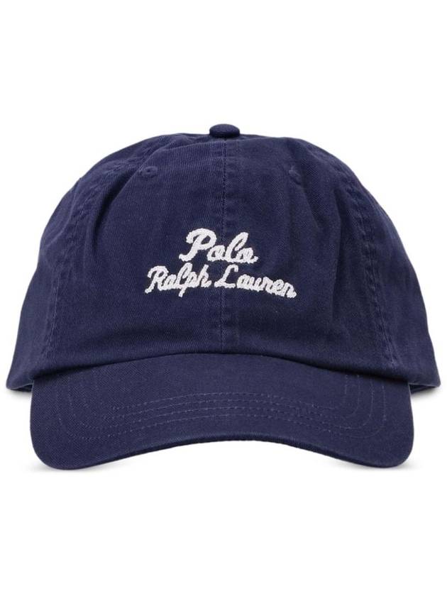 Chain Stitch Logo Ball Cap Navy - POLO RALPH LAUREN - BALAAN 1