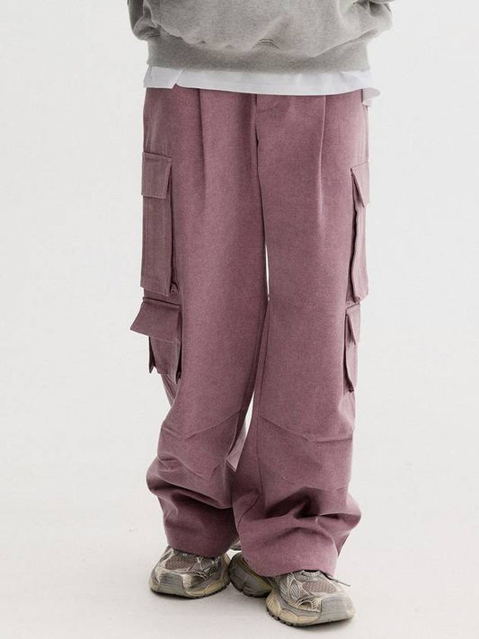 Pigment Dyed String Work Pants Burgundy - THEN OUR - BALAAN 1