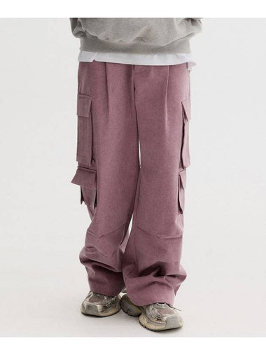 Pigment Dyed String Work Pants Burgundy - THEN OUR - BALAAN 1