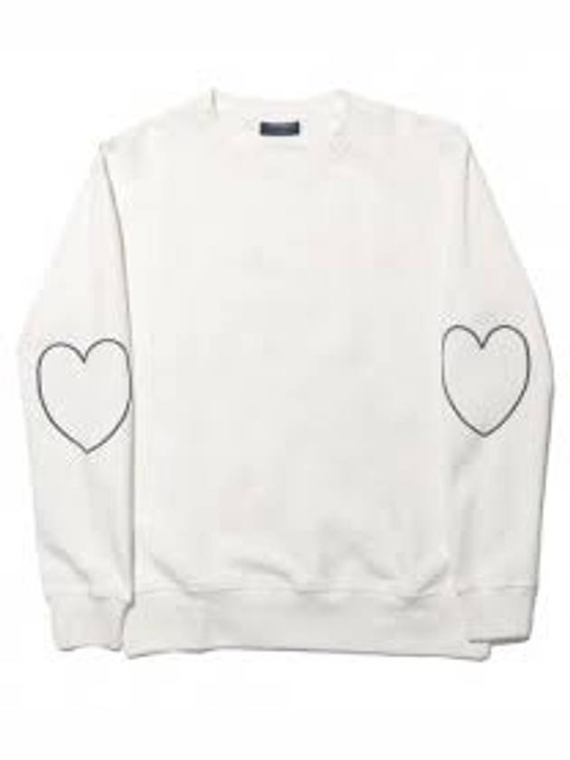 Lola Heart Elbow Patch Cotton Sweatshirt Ecru - SAINT JAMES - BALAAN 2