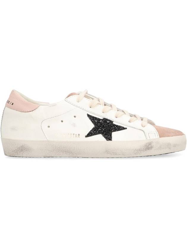 Super Star Glitter Pink Tab Low Top Sneakers Milk - GOLDEN GOOSE - BALAAN 3