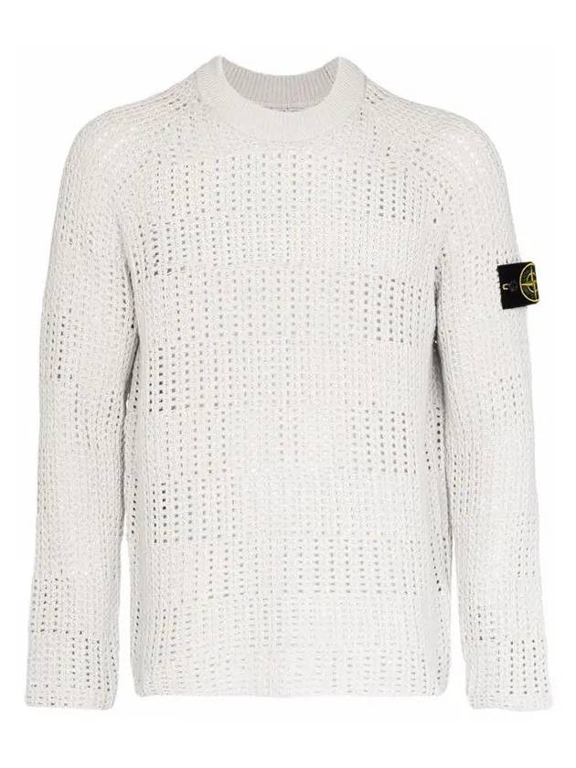 Wappen Patch Knit Top Off White - STONE ISLAND - BALAAN 3