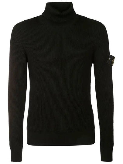 Wappen Patch Wool Turtleneck Black - STONE ISLAND - BALAAN 2