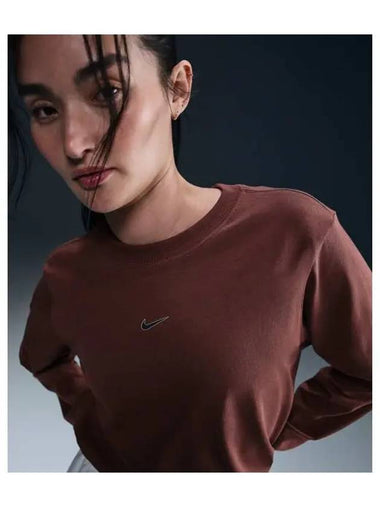 Sportswear Loose Long Sleeve T Shirt W Red Sepia HF0772 218 - NIKE - BALAAN 1