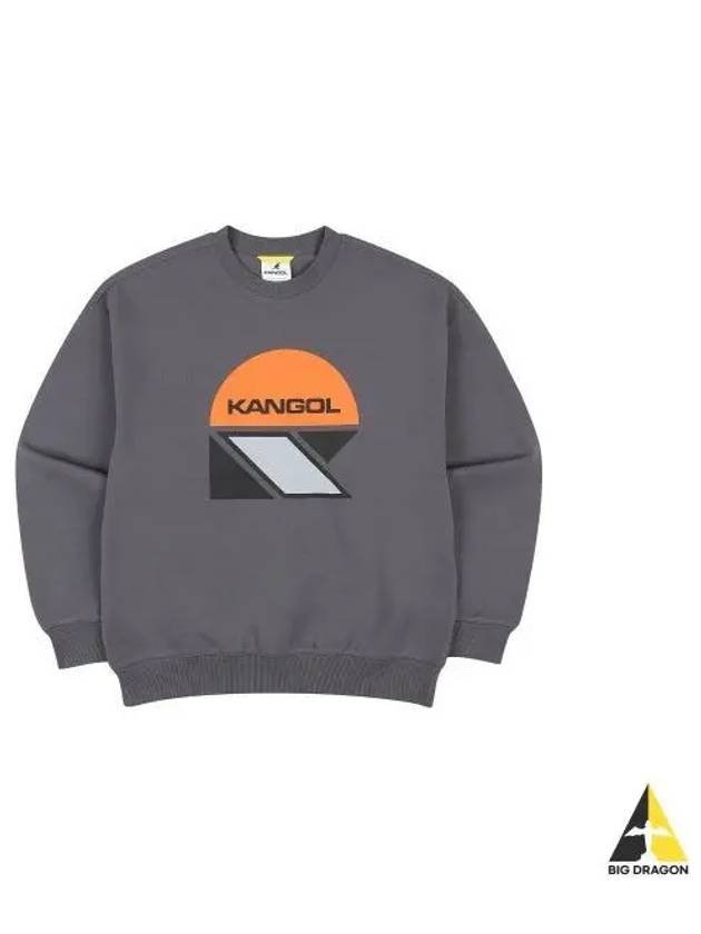 CRS Big Logo Sweatshirt 9002 Charcoal - KANGOL - BALAAN 1