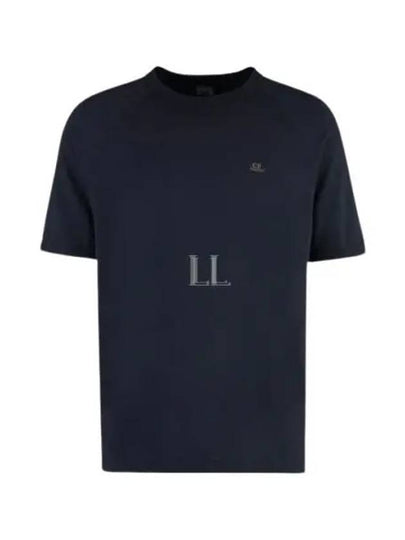 30/1 Sponge Fleece Short Sleeve Sweatshirt Navy - CP COMPANY - BALAAN 2