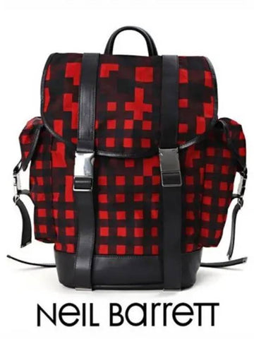 D P Sail Check Pattern Backpack 271200 - NEIL BARRETT - BALAAN 1