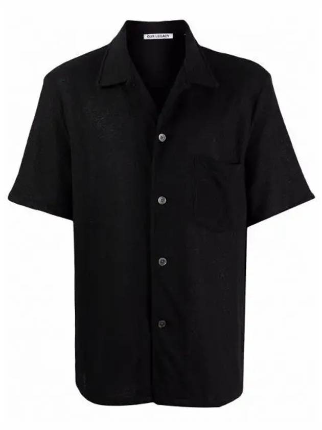 Box Boucle Short Sleeve Shirt Black - OUR LEGACY - BALAAN 2