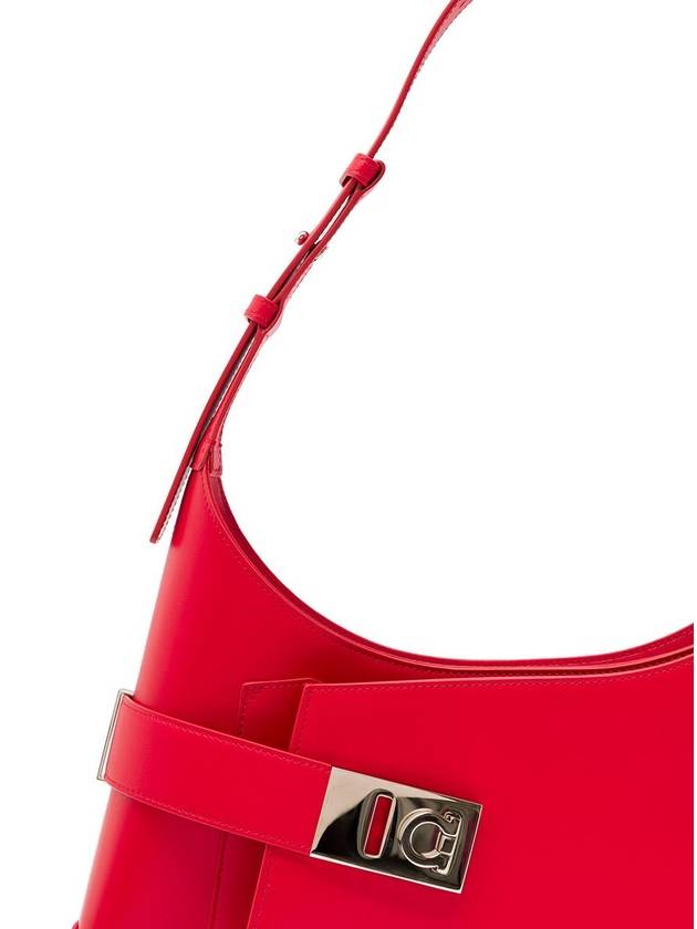 Calfskin Hobo Shoulder Bag Red - SALVATORE FERRAGAMO - BALAAN 4