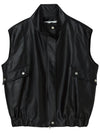 Overfit Eco Leather Vest Black - THE GREEN LAB - BALAAN 1