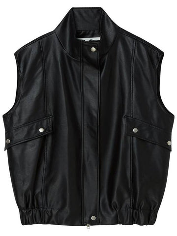 Overfit Eco Leather Vest Black - THE GREEN LAB - BALAAN 1