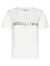 Reverse Short Sleeve T-Shirt Nature Et Noir - SAINT LAURENT - BALAAN 2