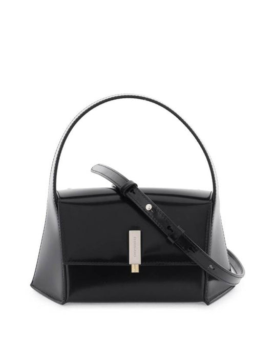 Geometric Small Shoulder Bag Black - SALVATORE FERRAGAMO - BALAAN 1