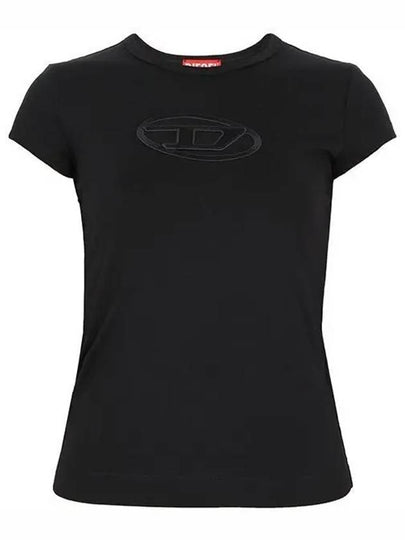 T Angie Peekaboo Logo Short Sleeve T-Shirt Black - DIESEL - BALAAN 2