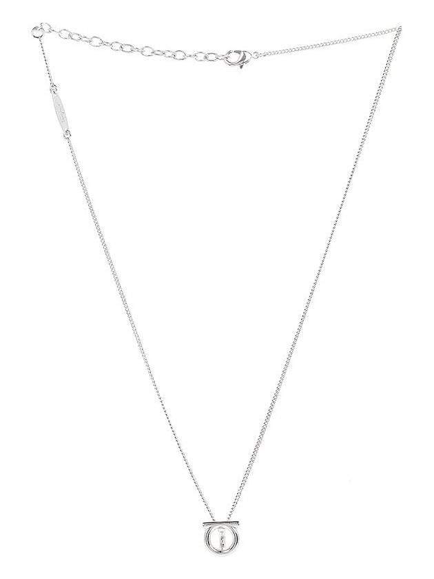 Gancini 3D Crystal Necklace Silver - SALVATORE FERRAGAMO - BALAAN 3