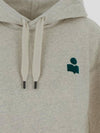 Matte Logo Print Hoodie Emerald Ecru - ISABEL MARANT - BALAAN 4