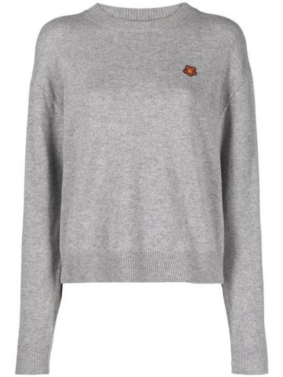 Paris Merino Wool Jumper Knit Top Misty Grey - KENZO - BALAAN 2