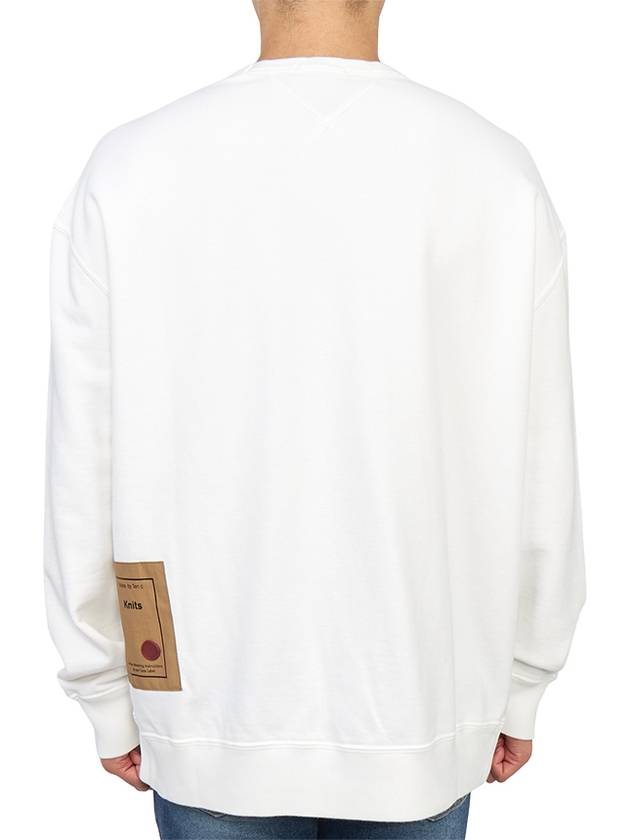 Garment Dyed Cotton Jersey Sweatshirt White - TEN C - BALAAN 5