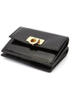 Gancini Compact Half Wallet Black - SALVATORE FERRAGAMO - BALAAN 4