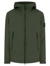 Primaloft Insulation Soft Shell-R Hooded Jacket Dark Green - STONE ISLAND - BALAAN 2